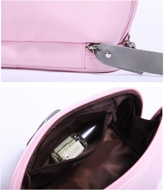 High Quality Makeup Artist Double Zipper Travel Cosmetic Bag With Mirror