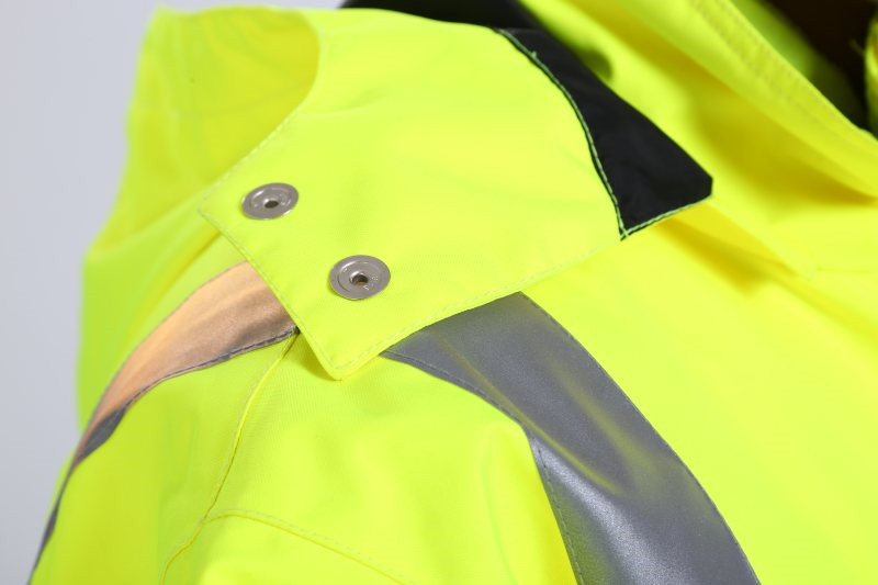 7 In 1 OEM Hivis Winter Work Jacket , 300D Oxford Hi Vis Heavy Duty Work Coats