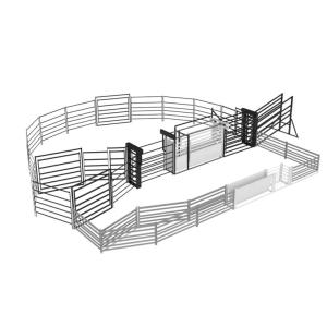 China 5.8m-12m Gi Pipe Oval Round Galvanized Livestock Fencing 1.8mx2.1m factory