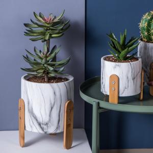China Succulents Pots Mini Flowerpot Marbled Pot Planters Clay Flower Pots Cement Planters Tabletop Plant Pots factory
