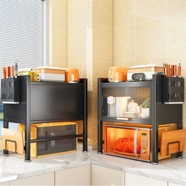 China Dust Proof Oil Proofmicrowave Shelf Over Oven  Acrylic Door Panel Protecting Tableware And Kitchenware factory