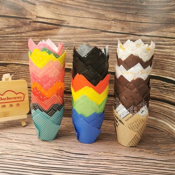 High Temperature Resistant Baking Paper Cups Non-Stick Disposable Cupcake Liners