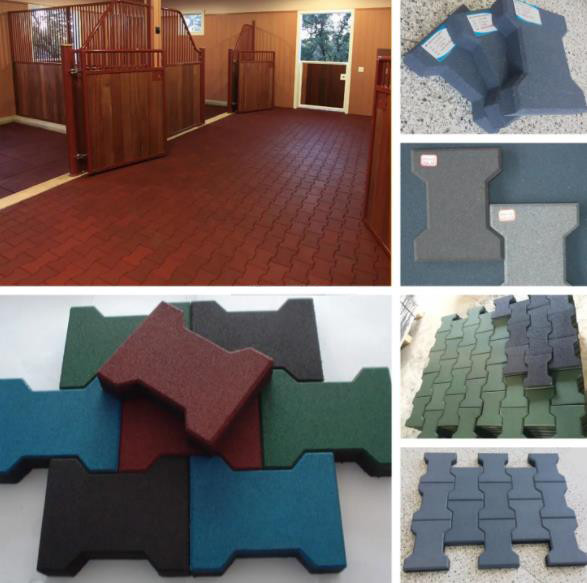 Easy To Install And Maintain Indoor Flooring Tiles Bone Rubber Brick