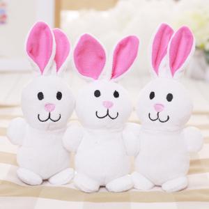 China 20cm colorful cute animal plush dog chewing toy with sound big inside factory