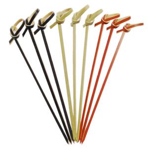 China Multicolor Party Bamboo Knot Picks , Nontoxic Bamboo Toothpicks With Knot factory