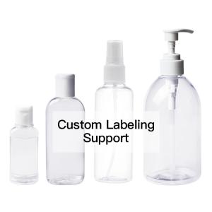 China 60ml Flip Cap Small Sanitizer Bottles / Clear Hand Sanitizer Bottles factory