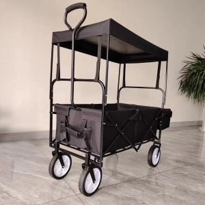 China Collapsible Foldable Wagon With Removable Canopy Utility Folding Wagon With 360 Degree Swivel Wheels factory