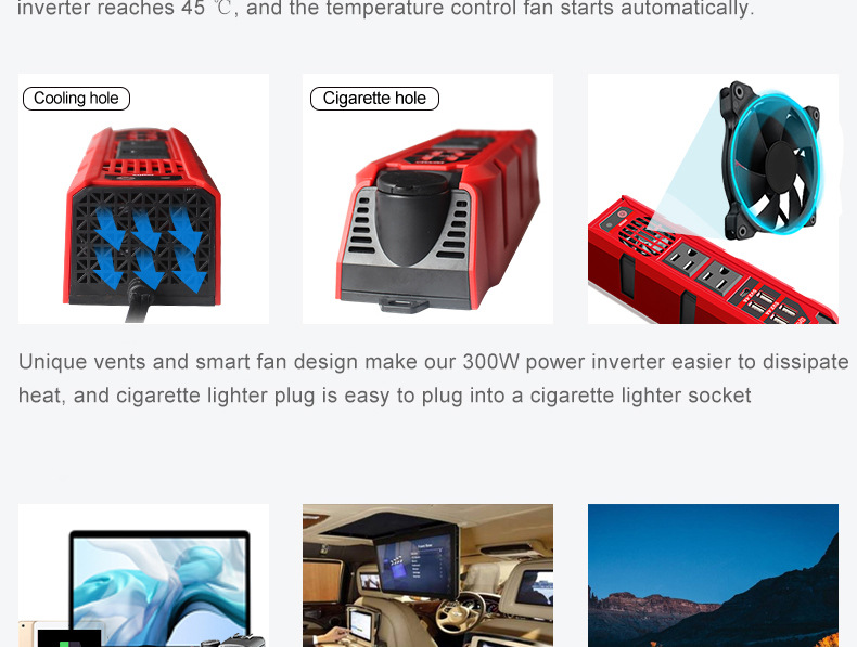 Smart Car Inverter 200W Power Inversor With Usb 200W Car Power Inverter Charger Car Power Inverter Adapter