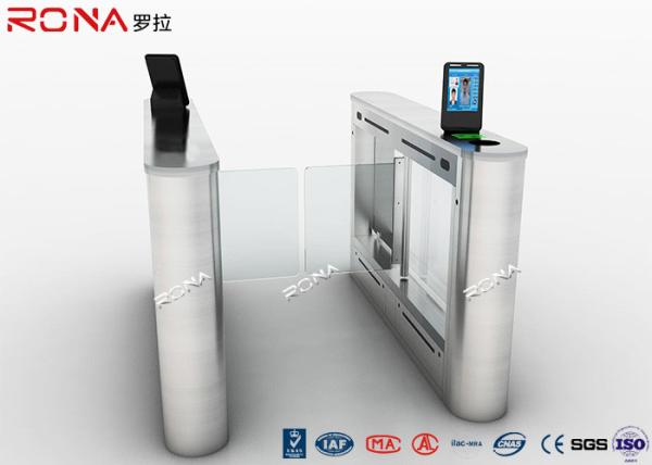 Acrylic Swing Gate Access Control Barriers 30 Persons / Min Pass Speed 50dB
