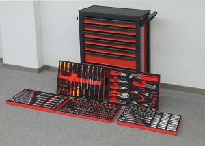 China Red &amp; Black Metal Premium Tool Chest Professional Movable Tool Cabinet factory