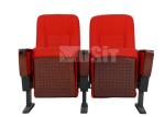 Luxurious Theater Padded Church Chairs With Folded Tablet / Solid Wood Armrest
