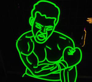China Vasten Boxing custom neon sign mencave boys' dormitory Boxing Match neon sign factory