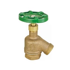 China CNC 3/4 Inch Brass Water Faucet Bent Nose Garden Valve With Hand Wheel factory