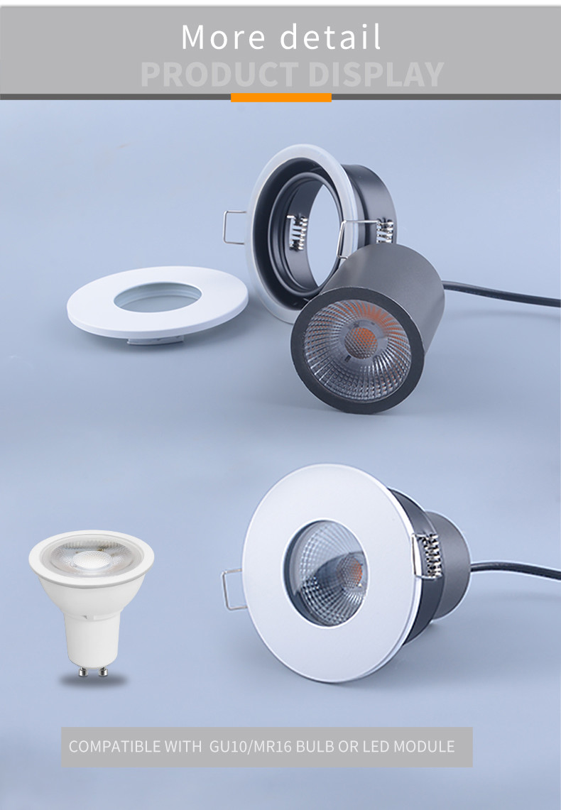 Recessed LED Waterproof IP65 Downlight For Bathroom Kitchen