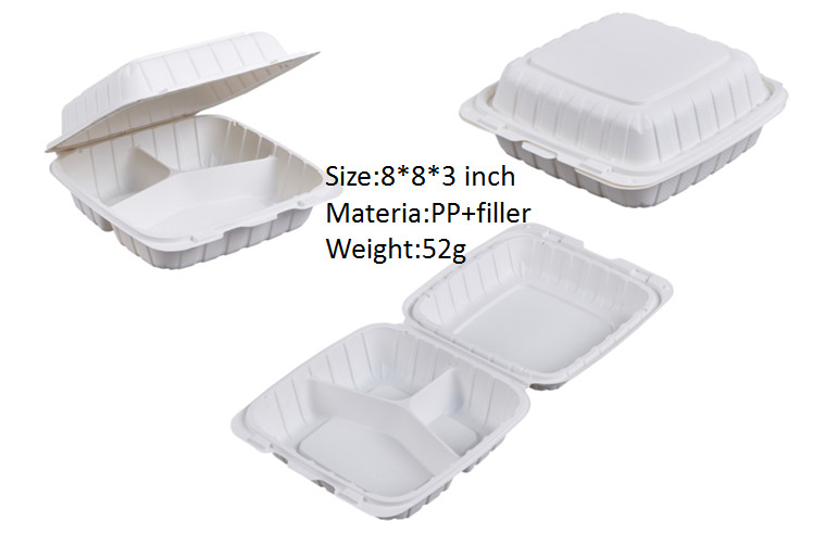 350 capacity Takeaway boxes Disposable biodegradable rigid foam food containers
