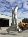 Customized Outdoor Metal Sculpture , Garden Contemporary Outdoor Sculpture