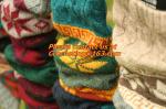socks,leg warmers loose socks wool blend button down pierced decoration boot