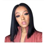 100% Virgin Bob Wigs Human Hair Full Lace Wigs With Baby Hair 10A Grade