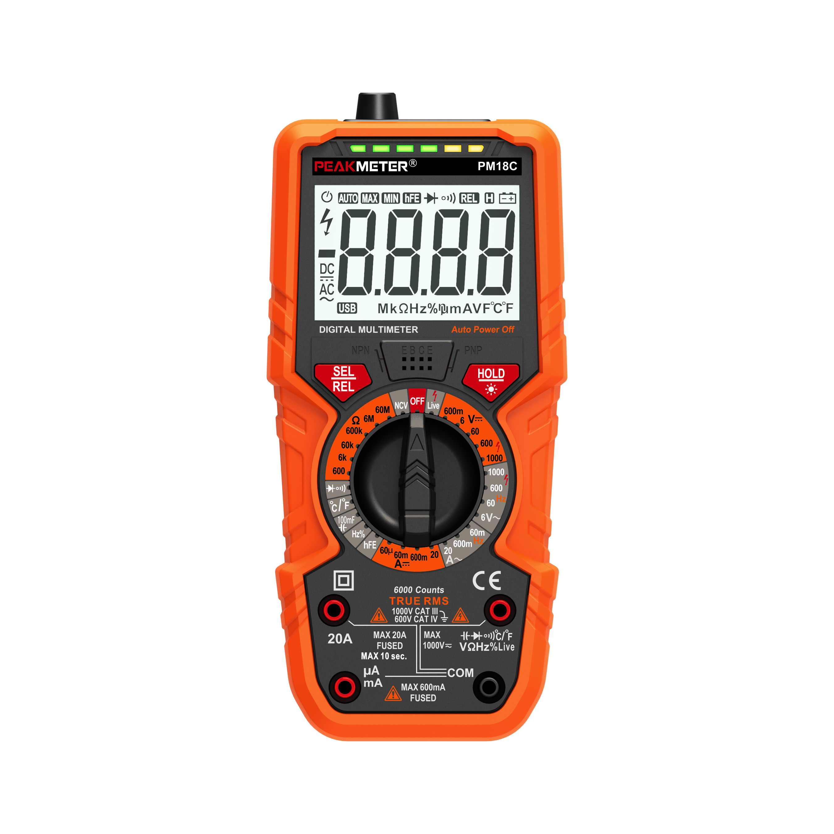 Electrical Handheld Digital Multimeter Operating Environment 600V CAT IV And 1000V CAT III