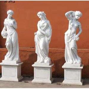 Marble Four Season Goddess Statue Life Size Stone Carved Garden Sculpture