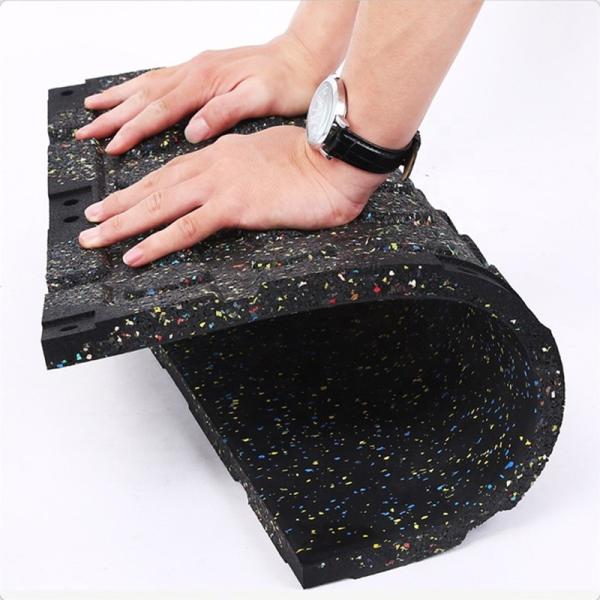 5mm-15mm Sports Recycled Interlocking Rubber Mat for Commercial Gym Floor