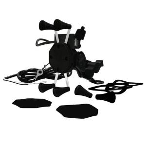 China 3-6.5 Inch Gps Phone Holder , 5V 2.5A Wireless Charging Motorcycle Phone Mount factory