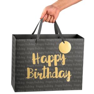 China Zhejiang 's Gravure Printing Ivory Board Paper Bag Affordable Happy Birthday Souvenir factory