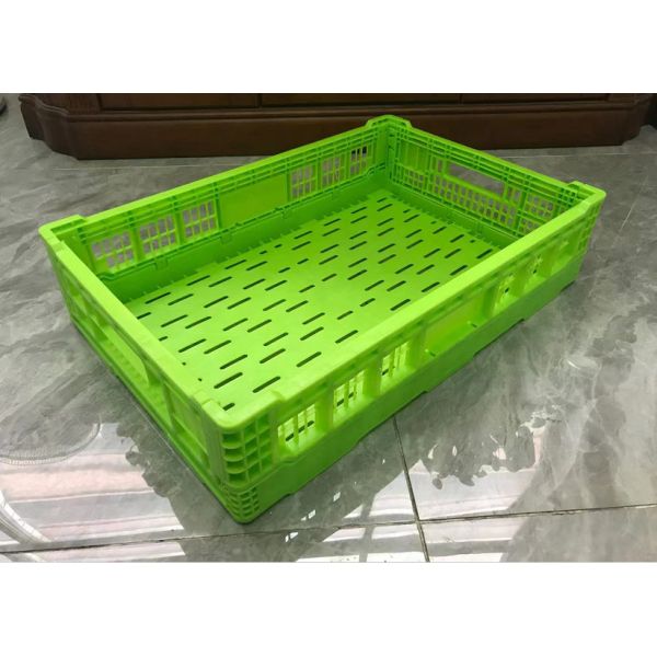 China OEM Mesh Structure Fruit And Vegetable Plastic Crates For Distribution factory
