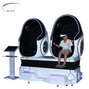 China Dreamland popular coin operated double players 9d vr egg chair simulator 360 vr chair 9d virtual reality factory