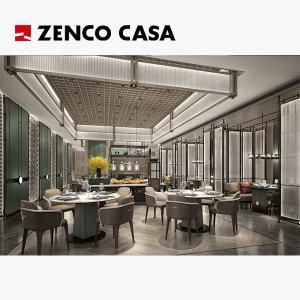 China Hotel Restaurant Furniture Set Includes Leather Dining Chair And Marble Round Dining Table factory