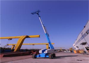China Flexible Moving Straight Boom Lift , Aerial Man Lift Automatic Pressure factory