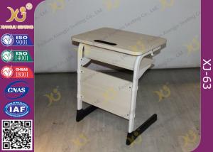 China Epoxy Powder Coated Student Desk And Chair Set , Childrens School Desk And Chair factory