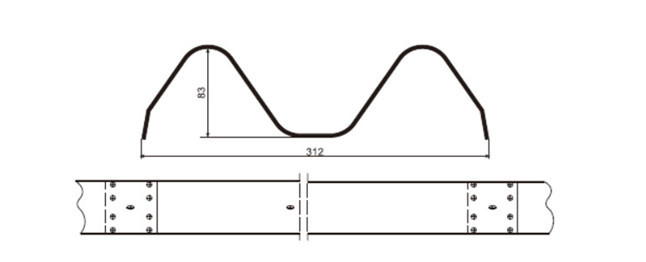 Roll Forming Line For Highway Guardrail , Safety Crash Barrier Roll Former , W Beam