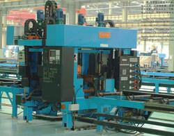 China SKJ Roll Forming Machinery / Flame Cutting And Locking Machine factory