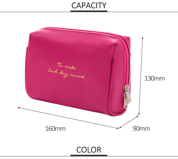 L16*D9*H13CM Travel Sublimation Polyester Makeup Brush Bag
