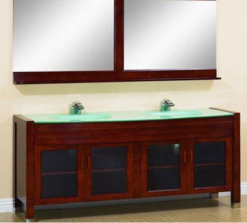 solid wood vanity,solid wood bathroom cabinet,Mirror bathroom cabinet.Double