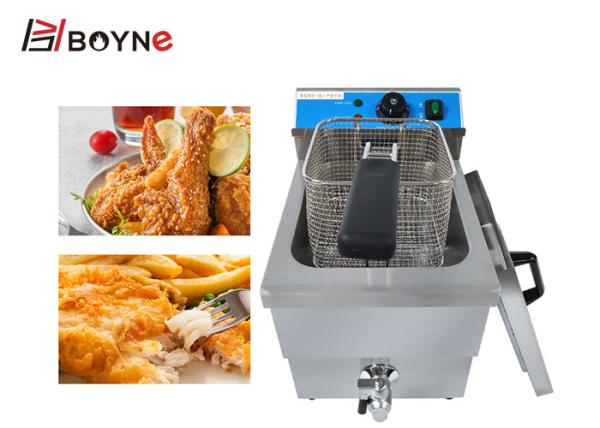 3.3kw Commercial Kitchen Cooking Equipment Fast Food Shop 12L Oil Tank Electric