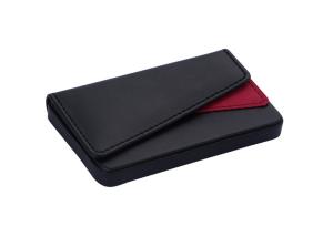 China Magnetic Closure Personalised Card Holder Fabric PU Leather Card Case factory