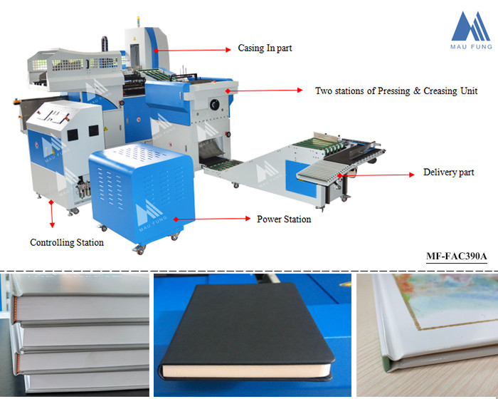 Automatic Casing In and Hydraulic Nipping Machine for hard cover photo books binding MF-FAC390A