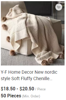 Y-F Home Decor New Nordic Style Soft Fluffy Chenille Knitted Pom Pom Tassel Sofa Throws Plush Couch Crochet Blanket