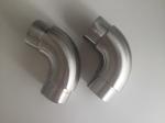 304 316 Stainless Steel Railing Components , 90 Degree Brushed Flush Elbow
