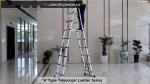 Aluminum Alloy 6063A 5.2m Telescopic A Frame Ladder