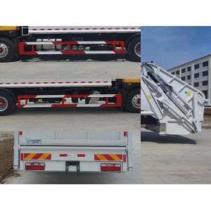 Self-handling compressive bin cleaning vehicle compactor garbage truck