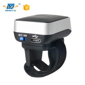China Mini Wearable Barcode Scanner , 2d Cmos Bluetooth Finger Barcode Scanner DI9010-2D factory