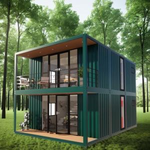 China Customizable Double-Story Container House for Seaside Vacation Fireproof Prefabricated Forest Villa Resort Sizes 20ft 40ft factory