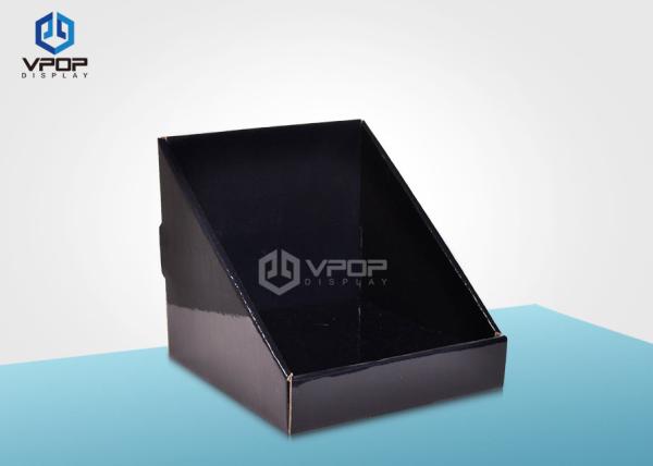 Retail Store Black PDQ Counter Display Black Colour With CMYK Full Color