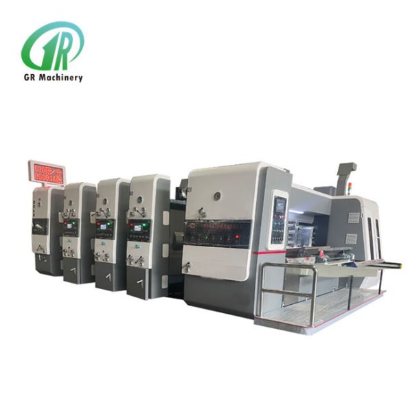 4 Colours Corrugated Carton Flexo Printing Machine With Slotting Die Cutting