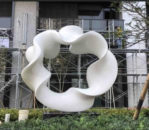 China Abstract Outdoor Metal Sculpture , Stainless Steel Painted Metal Sculpture factory