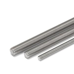 China 304 316 Stainless Steel Double Head Bolt DIN975 Full Tooth Stud with Plain Finish factory
