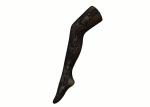 Jacquard Pattern Stretchy Fishnet Black Pantyhose Snagging Resistance
